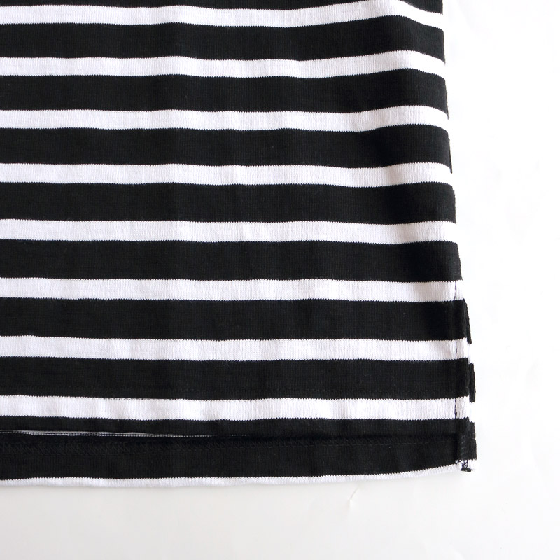 te001bdk-bg2 HDCS KATANUKI BIG BOAT NECK BLACK × WHITE