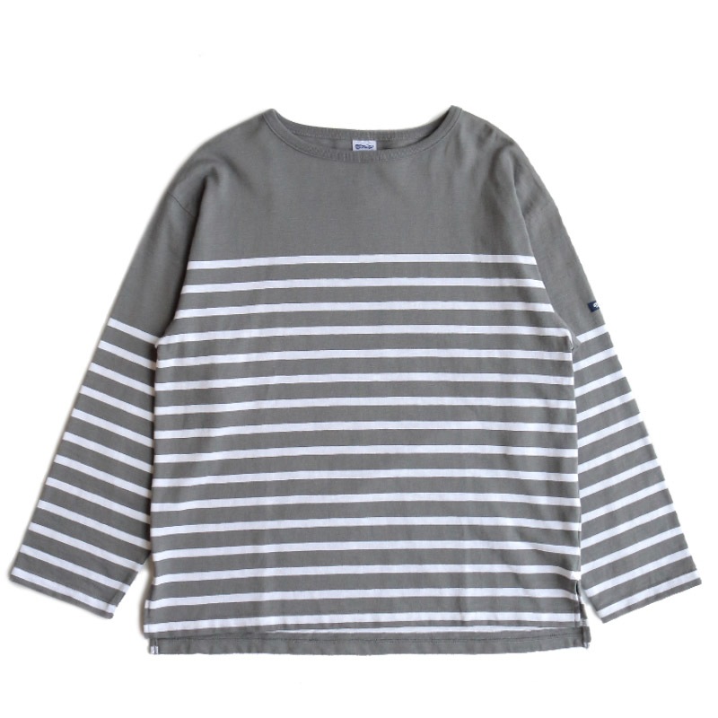 te001bdk-bg2 HDCS KATANUKI BIG BOAT NECK DEAN GREY × WHITE