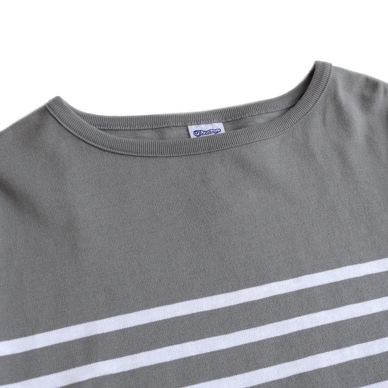 te001bdk-bg2 HDCS KATANUKI BIG BOAT NECK DEAN GREY × WHITE