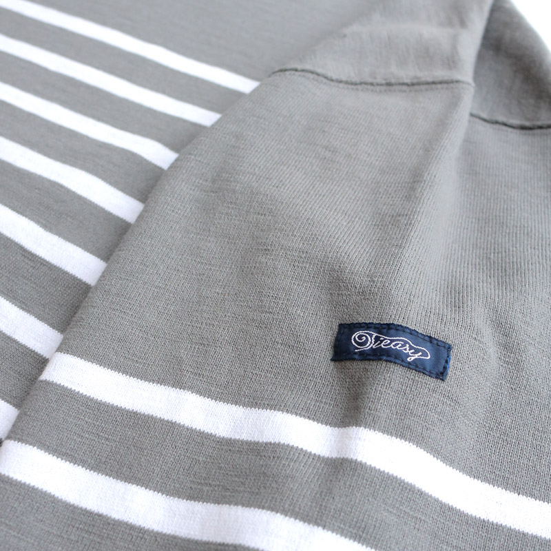 te001bdk-bg2 HDCS KATANUKI BIG BOAT NECK DEAN GREY × WHITE