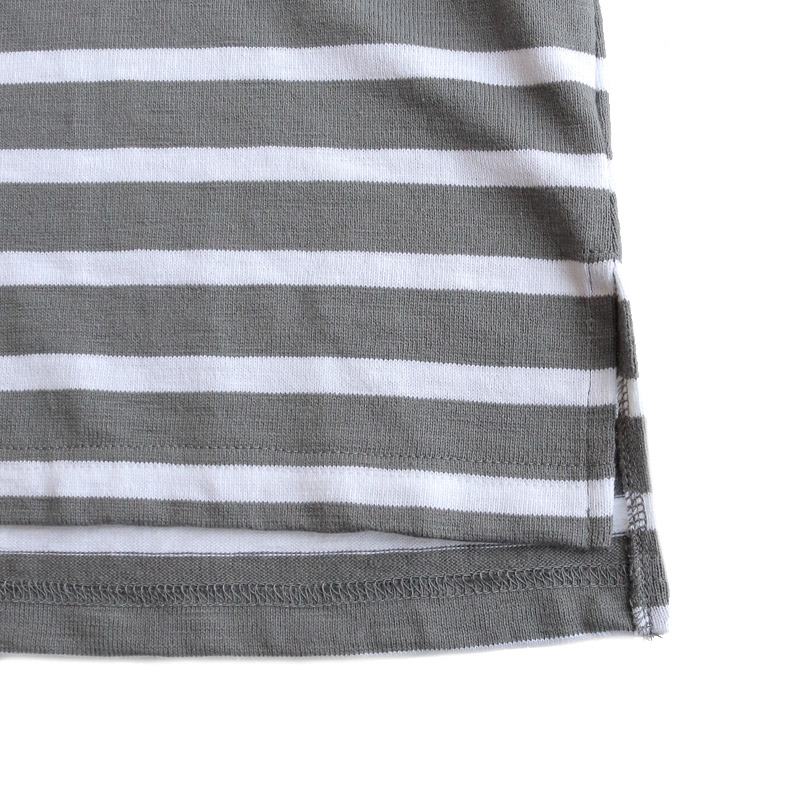 te001bdk-bg2 HDCS KATANUKI BIG BOAT NECK DEAN GREY × WHITE