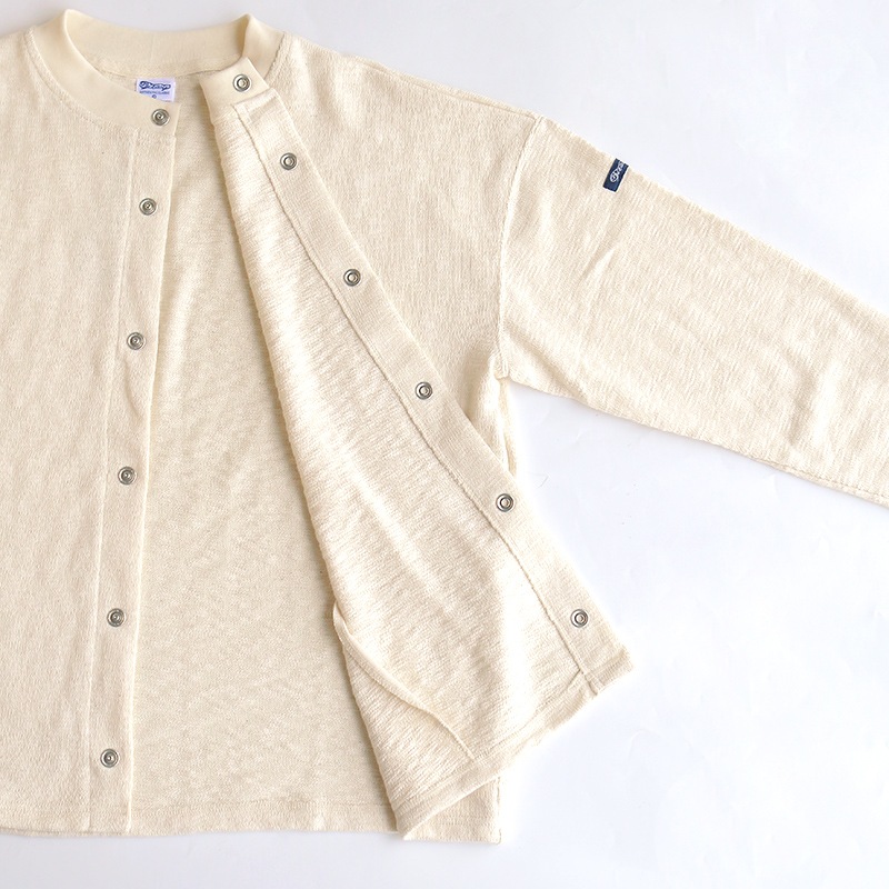 te002-SCDS-N Tieasy ORIGINAL SNAP CARDIGAN NATURAL