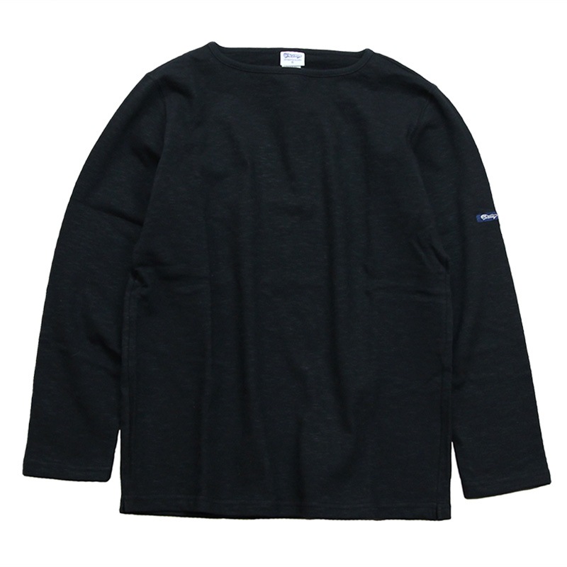 te001 HDCS BOATNECK BASQUE SHIRT BLACK