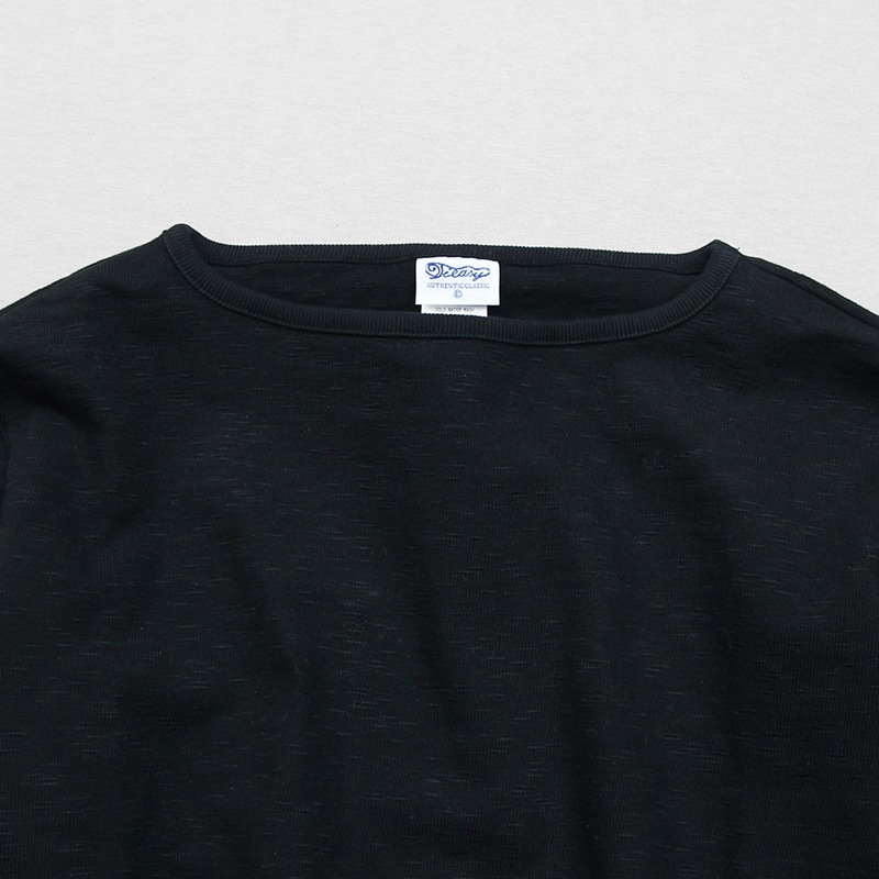 te001 HDCS BOATNECK BASQUE SHIRT BLACK