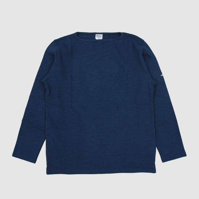 te001 HDCS BOATNECK BASQUE SHIRT ANCHOR NAVY