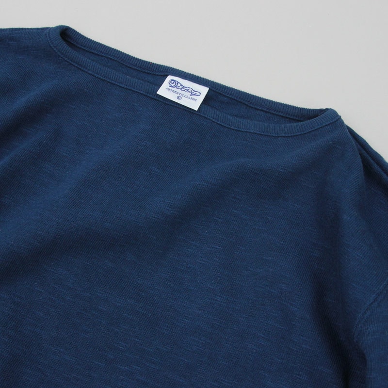 te001 HDCS BOATNECK BASQUE SHIRT ANCHOR NAVY