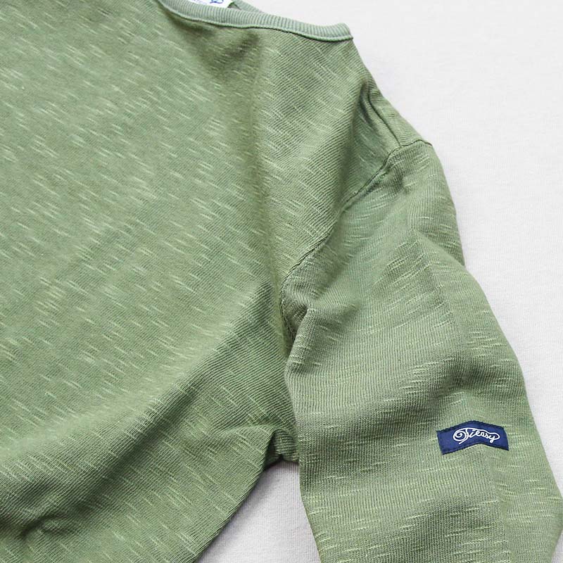 ティージーオーセンティッククラシック Tieasy Authentic Classic te001 HDCS BOATNECK BASQUE SHIRT TEA GREEN