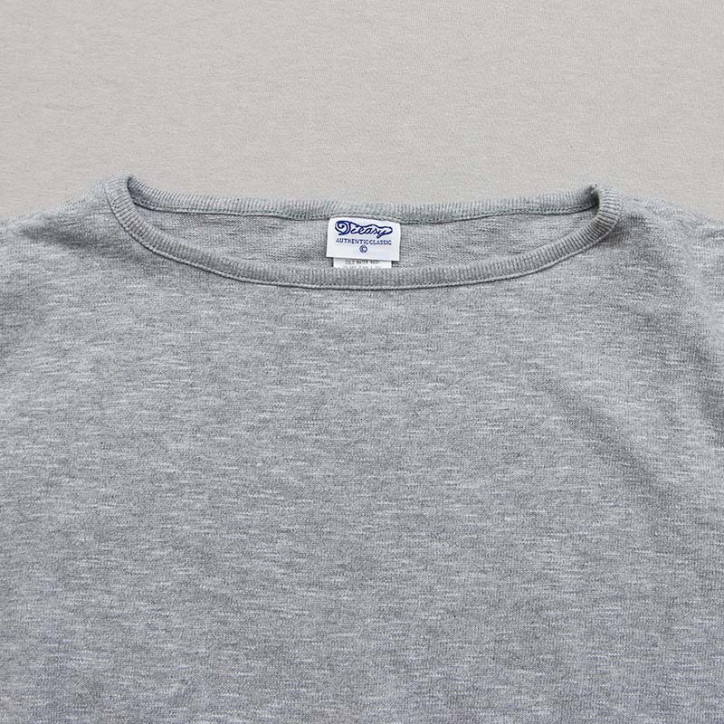 te001 HDCS BOATNECK BASQUE SHIRT MIX GREY