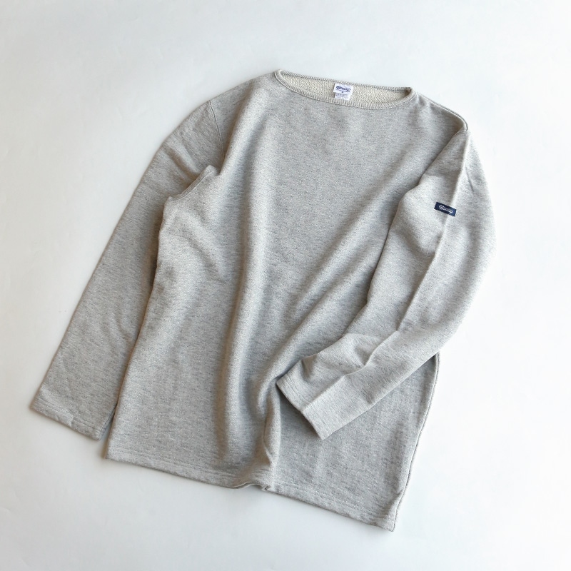 te125d/HDCS SWEAT BOATNECK BASQUE SHIRTS MIX GREY