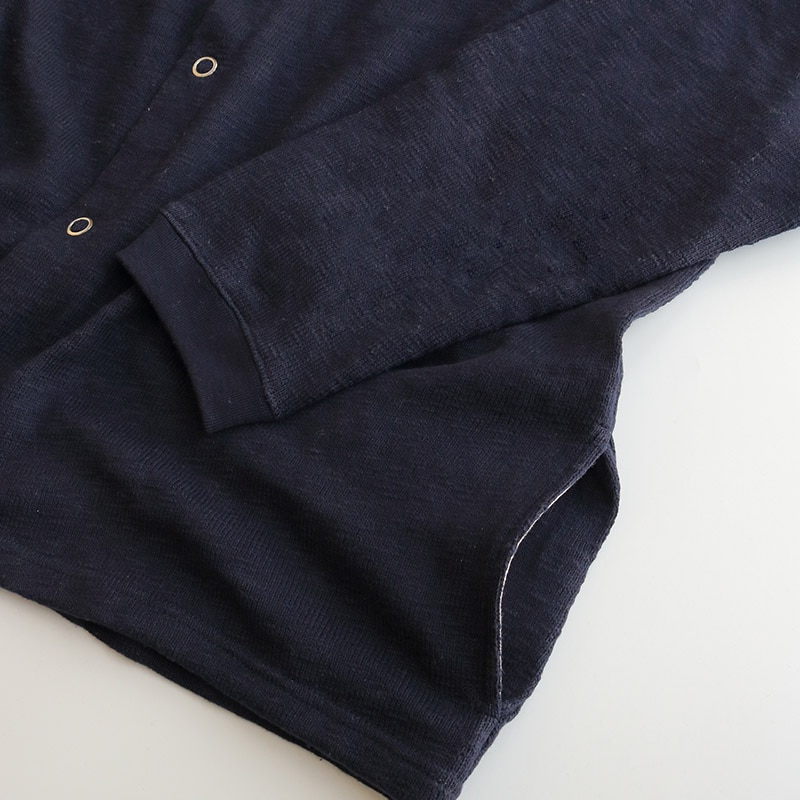 te002-SCDS-N Tieasy ORIGINAL SNAP CARDIGAN DK NAVY