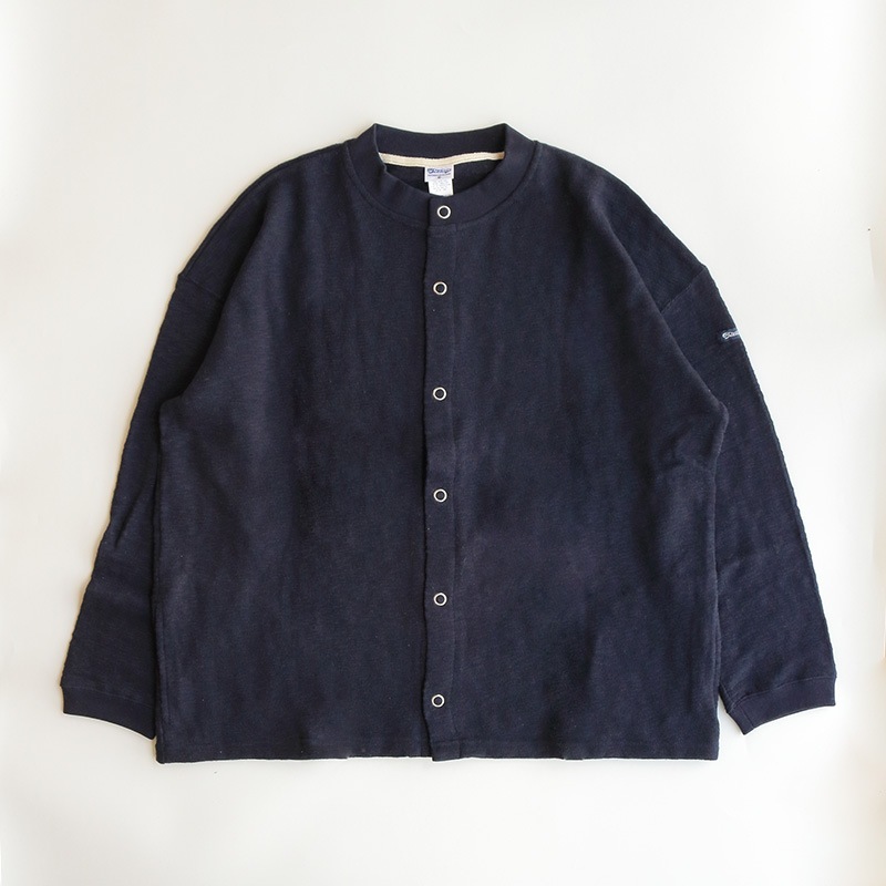 te002-SCDS-N Tieasy ORIGINAL SNAP CARDIGAN DK NAVY