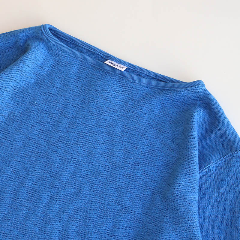 te002 TIEASY ORIGINAL BOATNECK SHIRT ANTIQUE BLUE