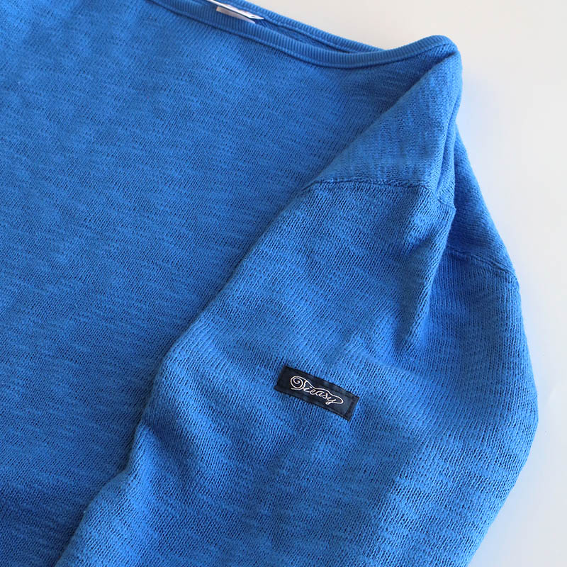 te002 TIEASY ORIGINAL BOATNECK SHIRT ANTIQUE BLUE
