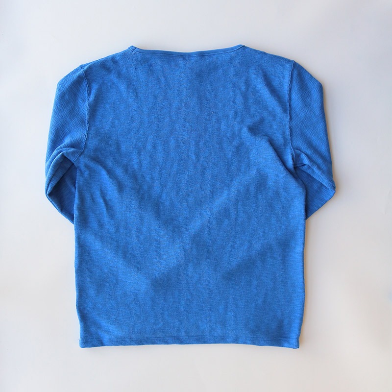 te002 TIEASY ORIGINAL BOATNECK SHIRT ANTIQUE BLUE