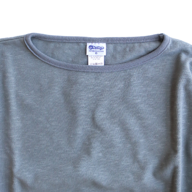 te001 HDCS BOATNECK BASQUE SHIRT DEAN GRAY