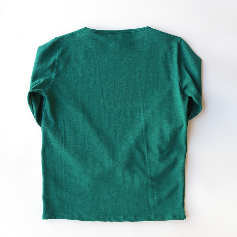 te001 HDCS BOATNECK BASQUE SHIRT ANTIQUE GREEN