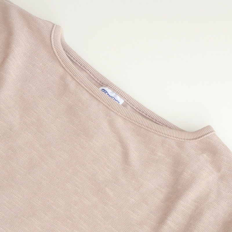 te001 HDCS BOATNECK BASQUE SHIRT NUDE BEIGE