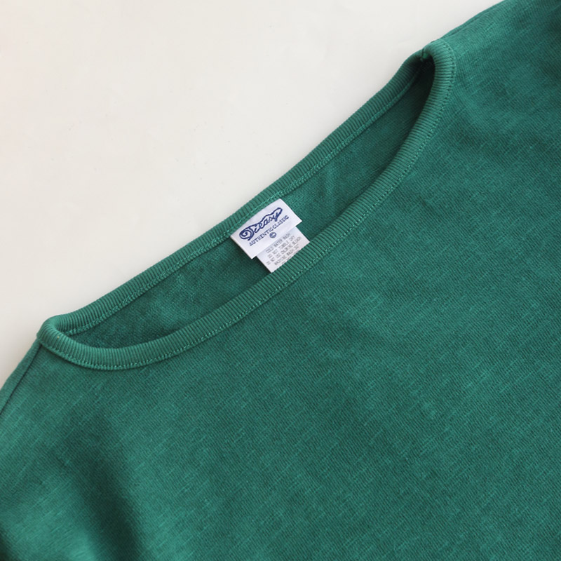 te001 HDCS BOATNECK BASQUE SHIRT  80S GREEN