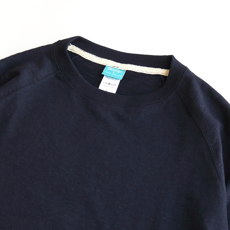 te001LT-CR34 HDCS LIGHT RAGLAN 3/4 CREW-T DK NAVY