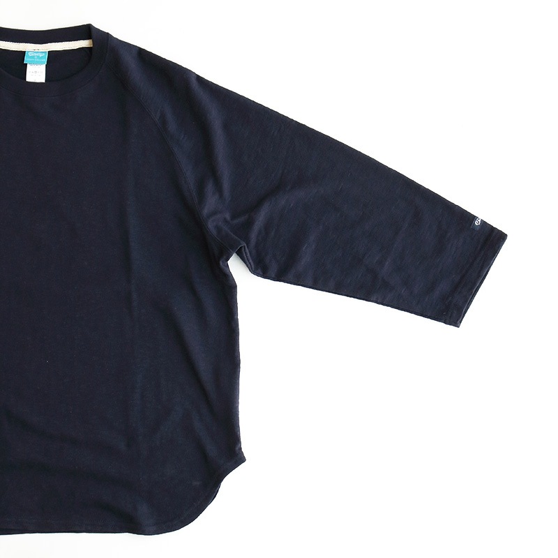 te001LT-CR34 HDCS LIGHT RAGLAN 3/4 CREW-T DK NAVY
