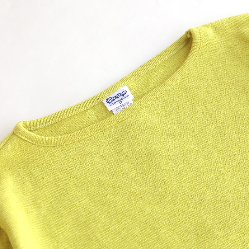 te001 HDCS BOATNECK BASQUE SHIRT BANANA YELLOW