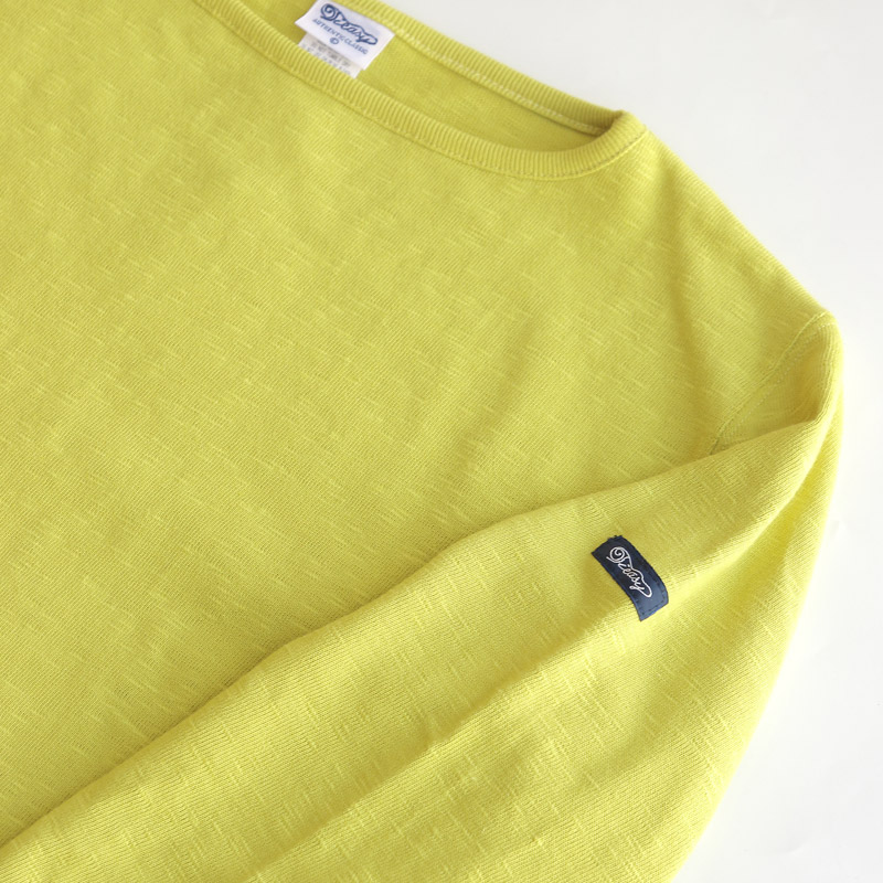 te001 HDCS BOATNECK BASQUE SHIRT BANANA YELLOW