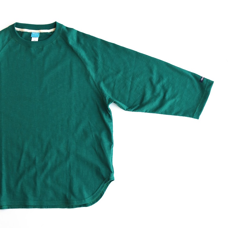 te001LT-CR34 HDCS LIGHT RAGLAN 3/4 CREW-T ANTIQUE GREEN