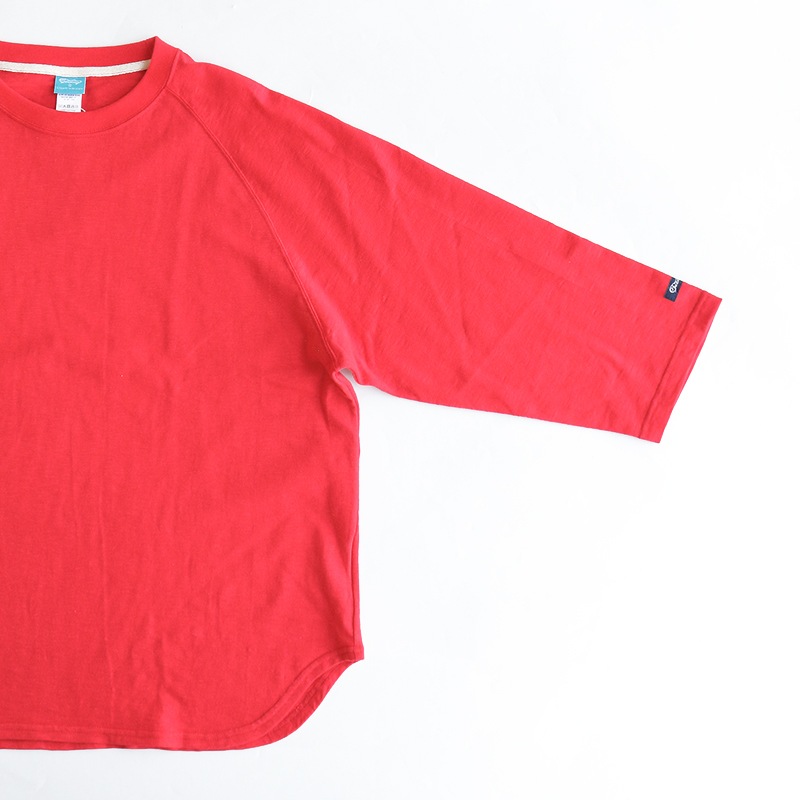 te001LT-CR34 HDCS LIGHT RAGLAN 3/4 CREW-T ANTIQUE RED