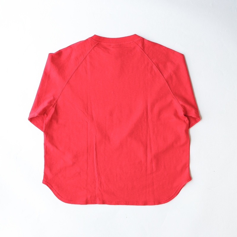 te001LT-CR34 HDCS LIGHT RAGLAN 3/4 CREW-T ANTIQUE RED