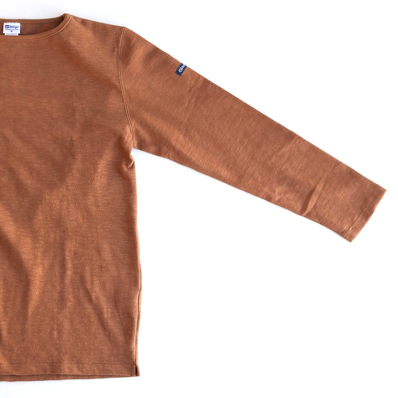 te001 HDCS BOATNECK BASQUE SHIRT COCOA BROWN