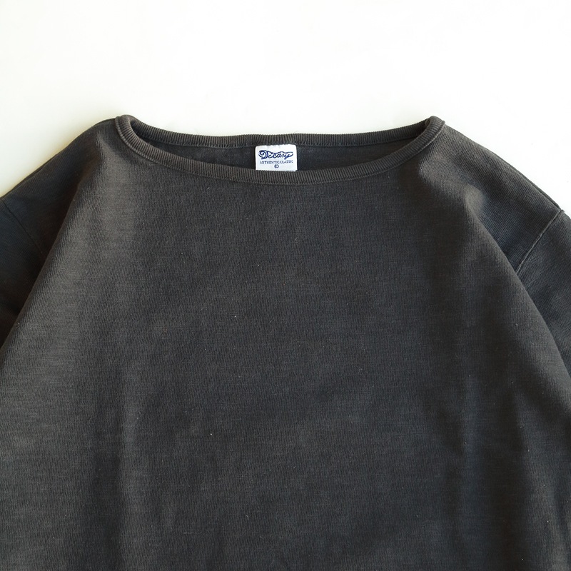 te001 HDCS BOATNECK BASQUE SHIRT FADE BLACK