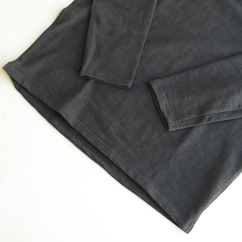 te001 HDCS BOATNECK BASQUE SHIRT FADE BLACK