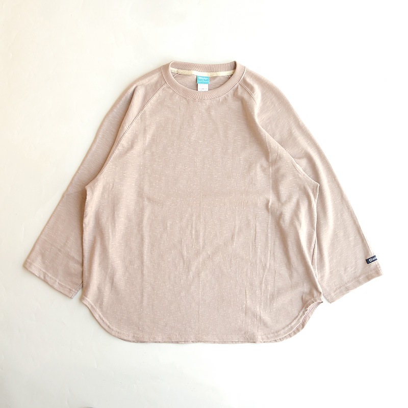 te001LT-CR34 HDCS LIGHT RAGLAN 3/4 CREW-T NUDE BEIGE