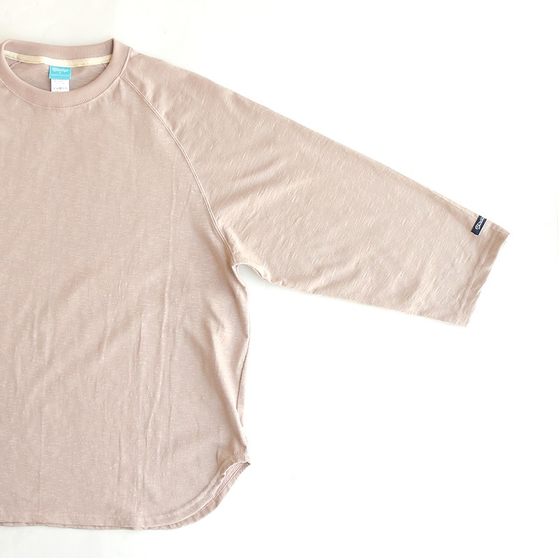 te001LT-CR34 HDCS LIGHT RAGLAN 3/4 CREW-T NUDE BEIGE