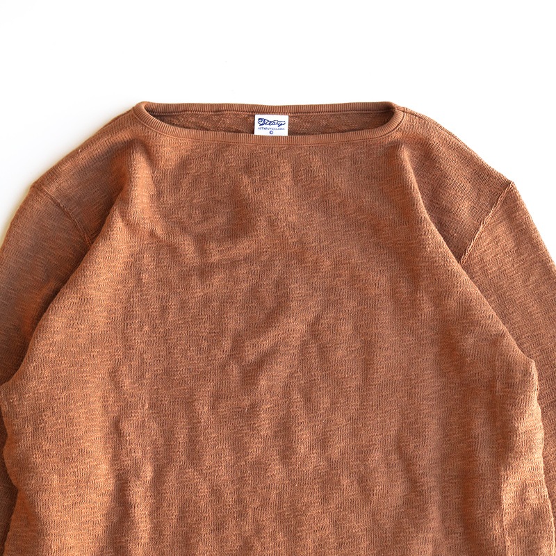 te002 TIEASY ORIGINAL BOATNECK SHIRT COCOA BROWN