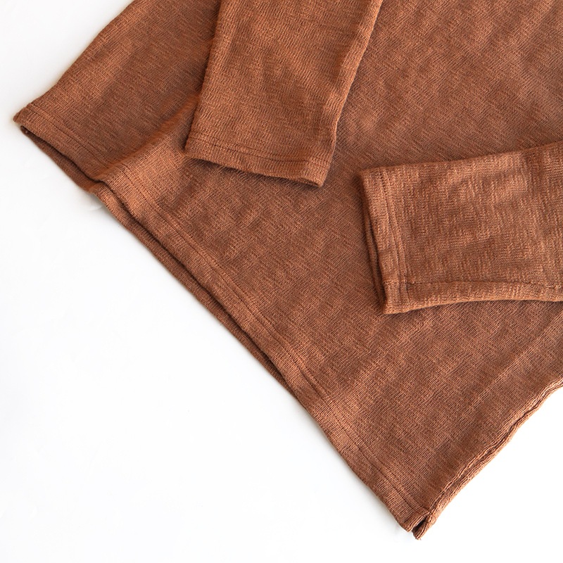 te002 TIEASY ORIGINAL BOATNECK SHIRT COCOA BROWN