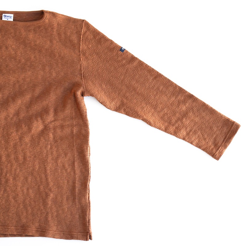 te002 TIEASY ORIGINAL BOATNECK SHIRT COCOA BROWN