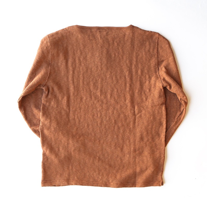te002 TIEASY ORIGINAL BOATNECK SHIRT COCOA BROWN
