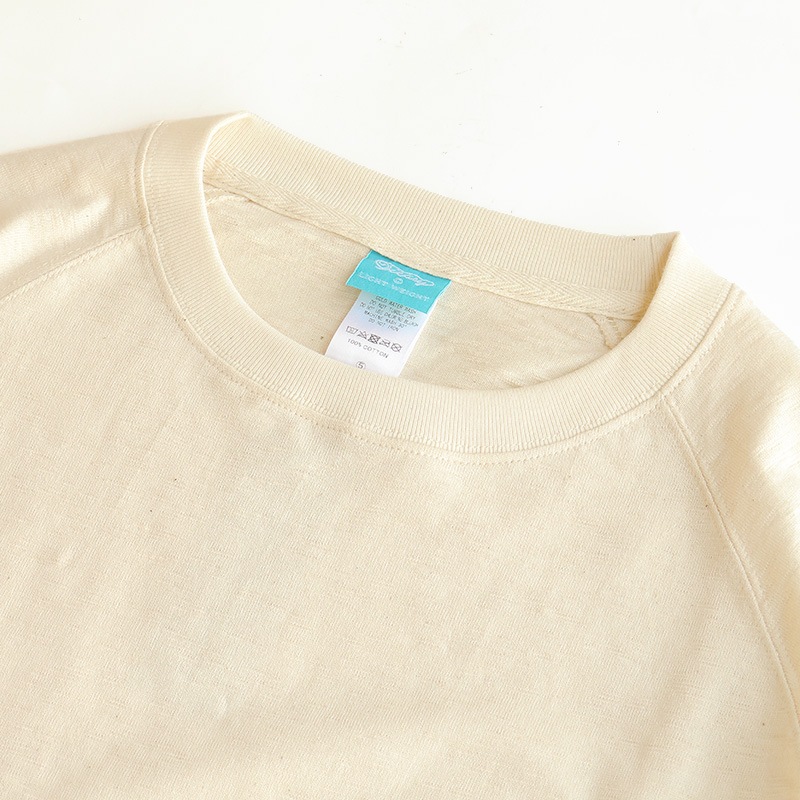 te001LT-CR34 HDCS LIGHT RAGLAN 3/4 CREW-T NATURAL