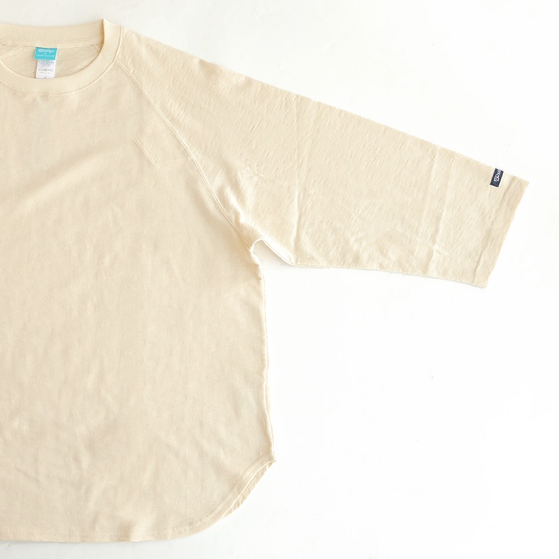 te001LT-CR34 HDCS LIGHT RAGLAN 3/4 CREW-T NATURAL