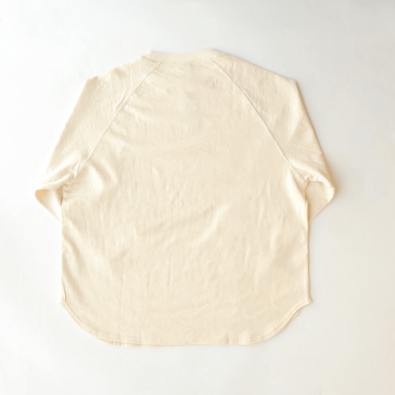 te001LT-CR34 HDCS LIGHT RAGLAN 3/4 CREW-T NATURAL