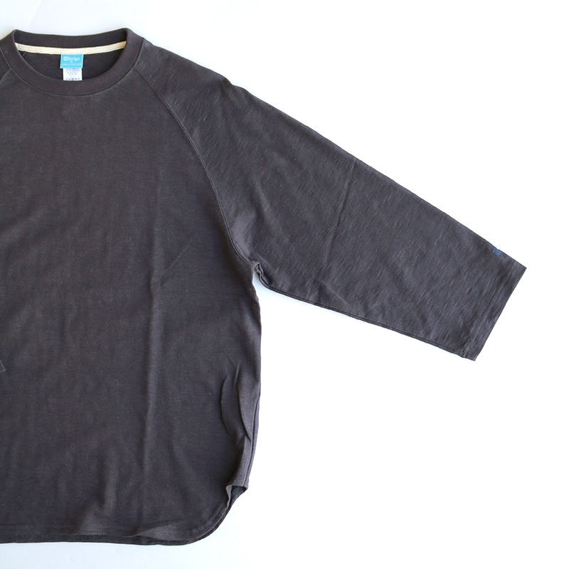 te001LT-CR34 HDCS LIGHT RAGLAN 3/4 CREW-T FADE BLACK