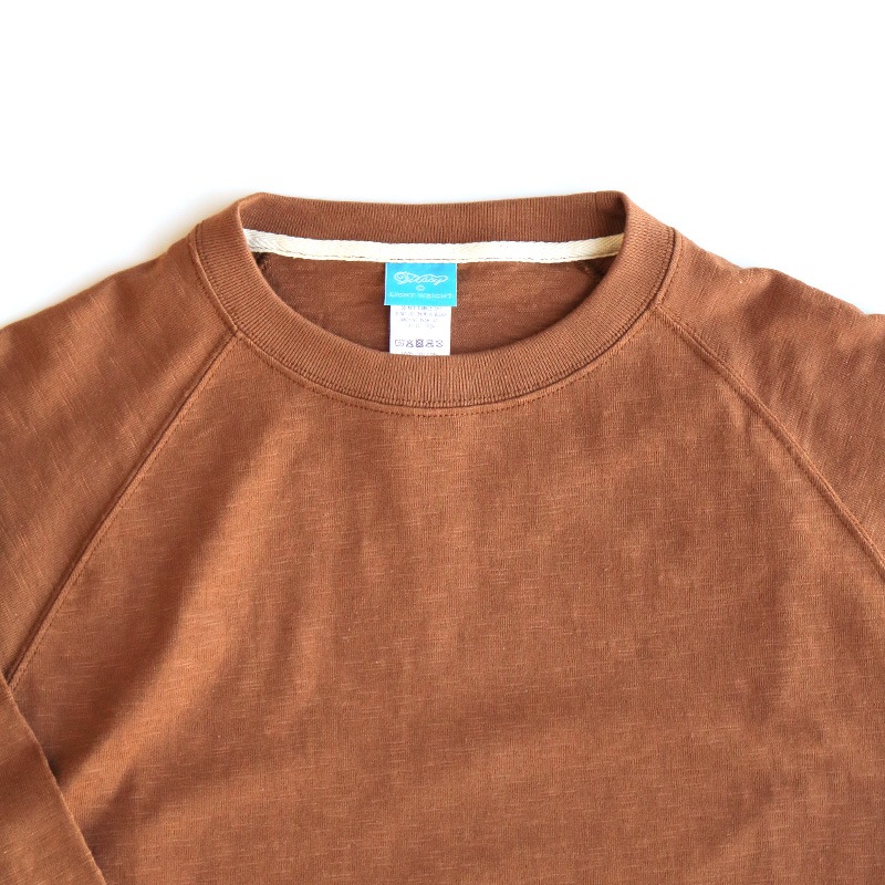 te001LT-CR34 HDCS LIGHT RAGLAN 3/4 CREW-T COCOA BROWN