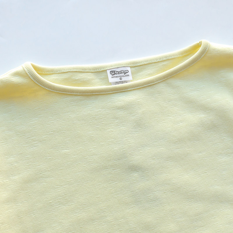 te001 HDCS BOATNECK BASQUE SHIRT LEMON