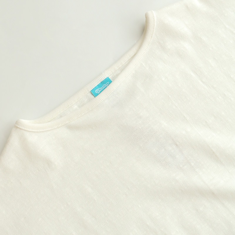 te001LT-FS HDCS LIGHT FRENCH SLEEVE T WHITE
