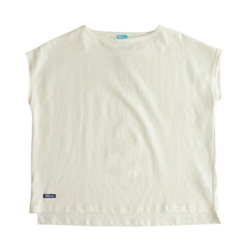 te001LT-FS HDCS LIGHT FRENCH SLEEVE T WHITE