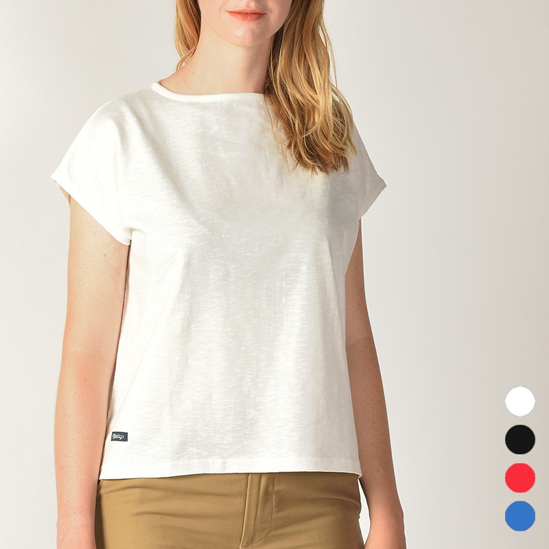 te001LT-FS HDCS LIGHT FRENCH SLEEVE T WHITE