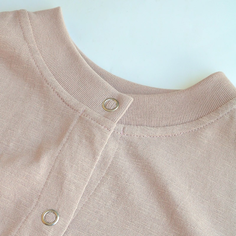 te001LT-SCDS HDCS SNAP CARDIGAN NUDE BEIGE