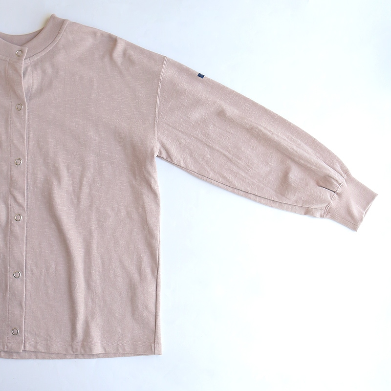 te001LT-SCDS HDCS SNAP CARDIGAN NUDE BEIGE