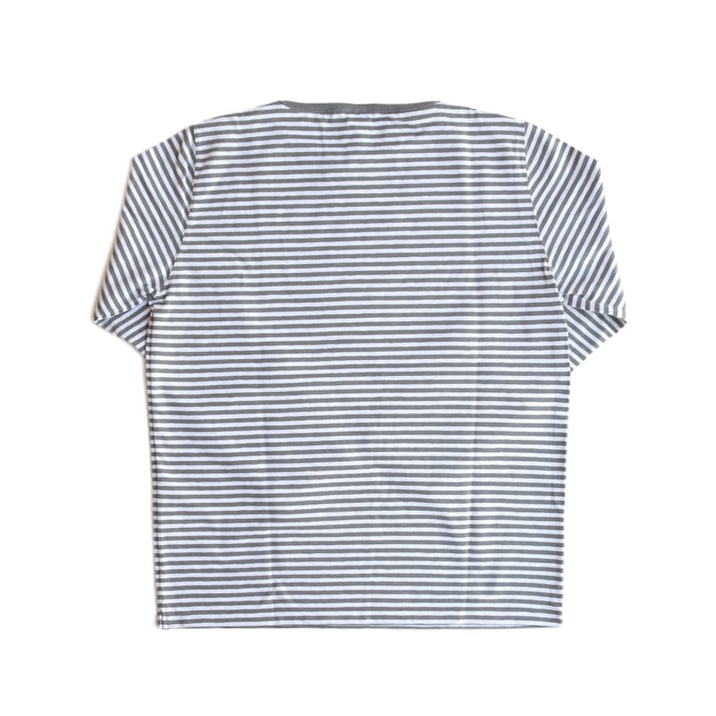 te001bd3 HDCS MICRO BORDER BASQUE SHIRT DEAN GREY × WHITE